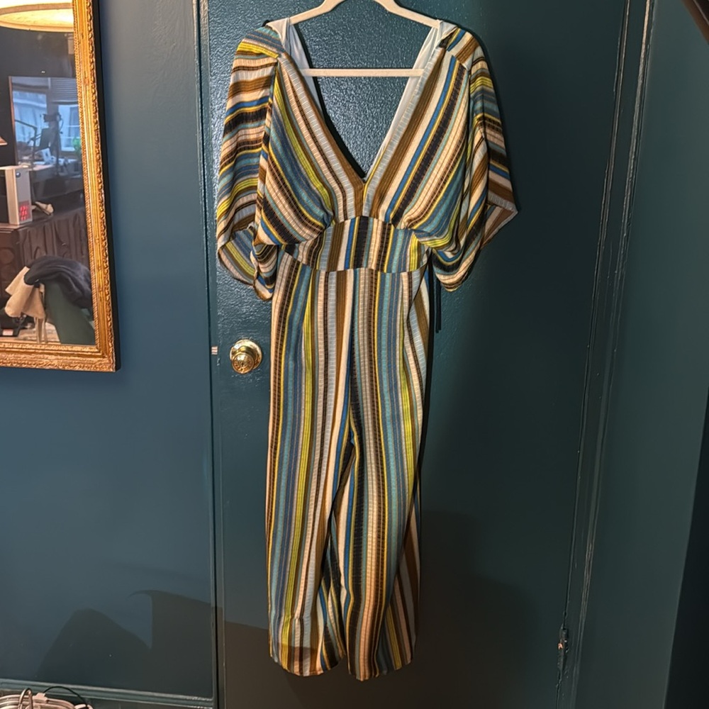 Striped Adelyn Rae jumpsuit - Picture 3 of 7